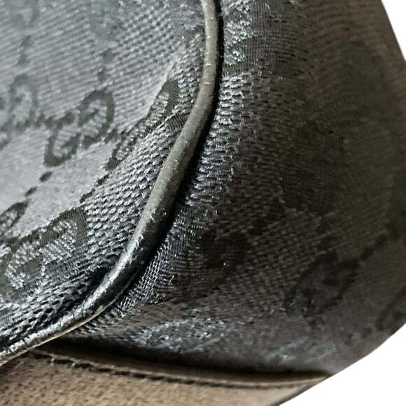 GUCCI GG Canvas and Leather Handbag 113012 Black Women's - Picture 11 of 11